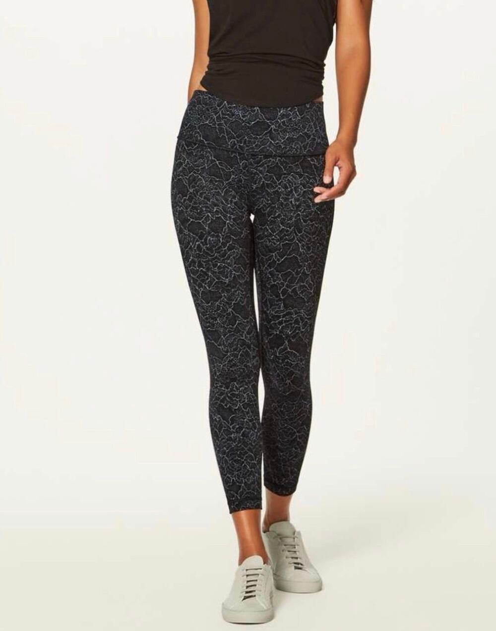 Lululemon Align Pant *Full Length 28" Lacescape Dark Cast Black -6